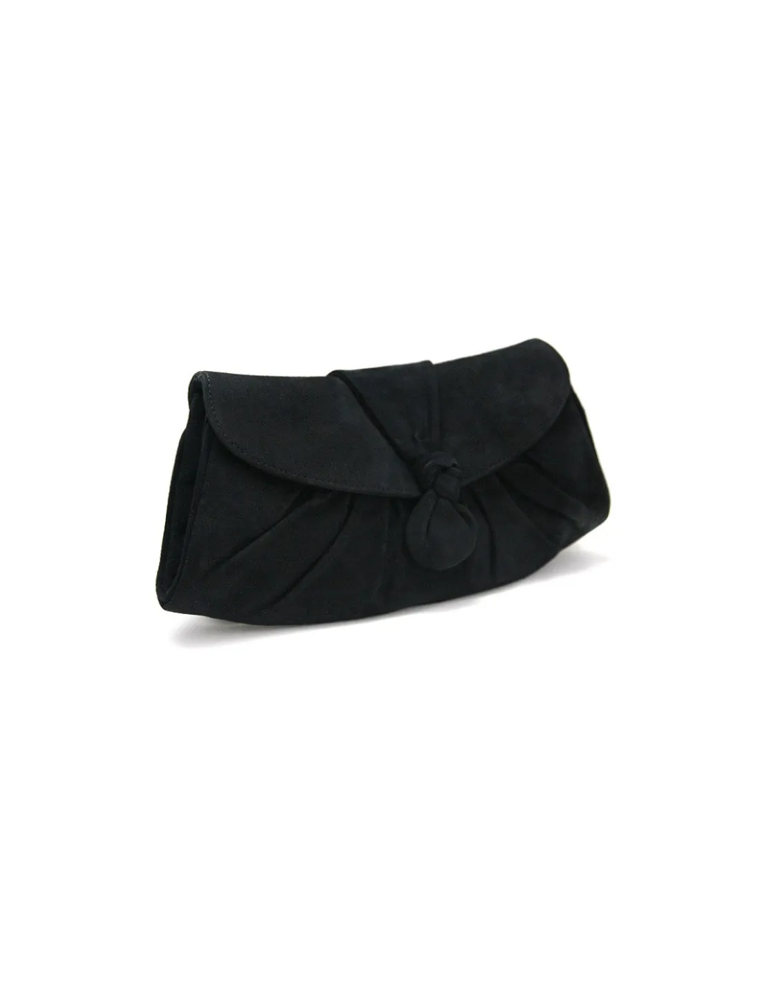 Antonio Barbato torebka mala, zgrabna, wizytowa, czarna o porecznym ksztalcie z paseczkiem