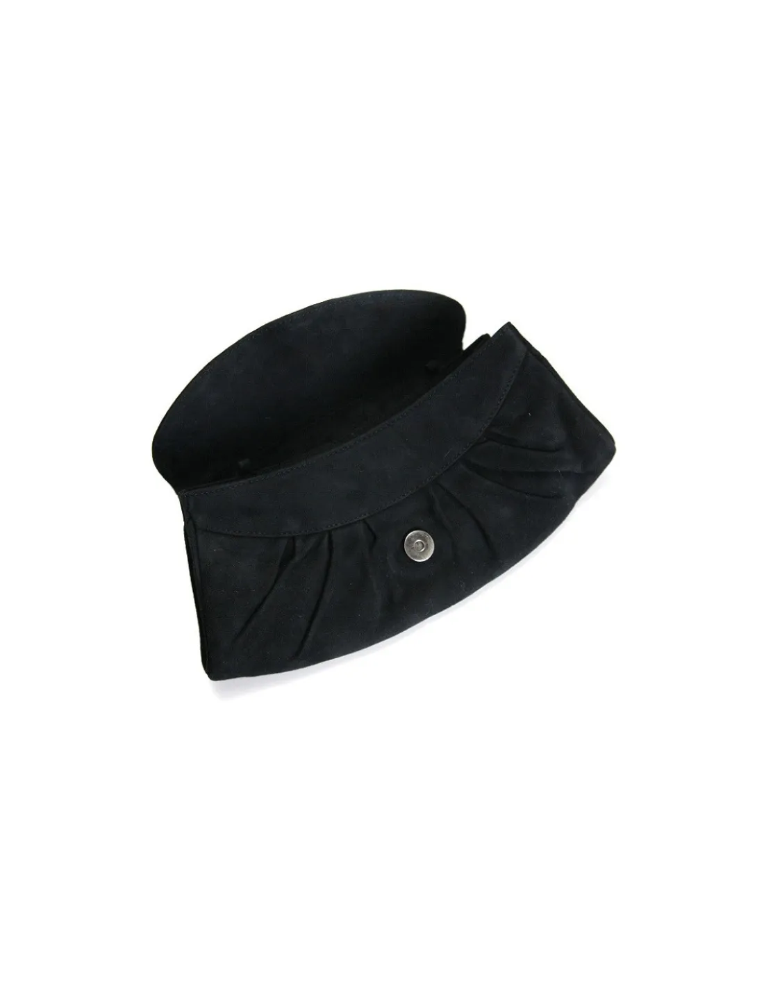 Antonio Barbato torebka mala, zgrabna, wizytowa, czarna o porecznym ksztalcie z paseczkiem