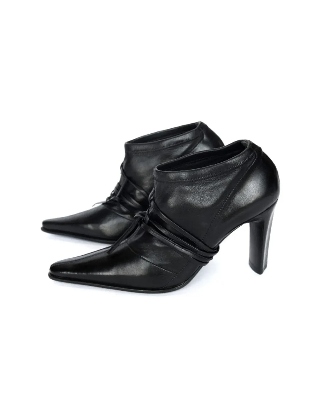 Damskie Baldinini polbuty jak botki ponizej kostek z miekkiej skory nappa na stabilnych obcasach