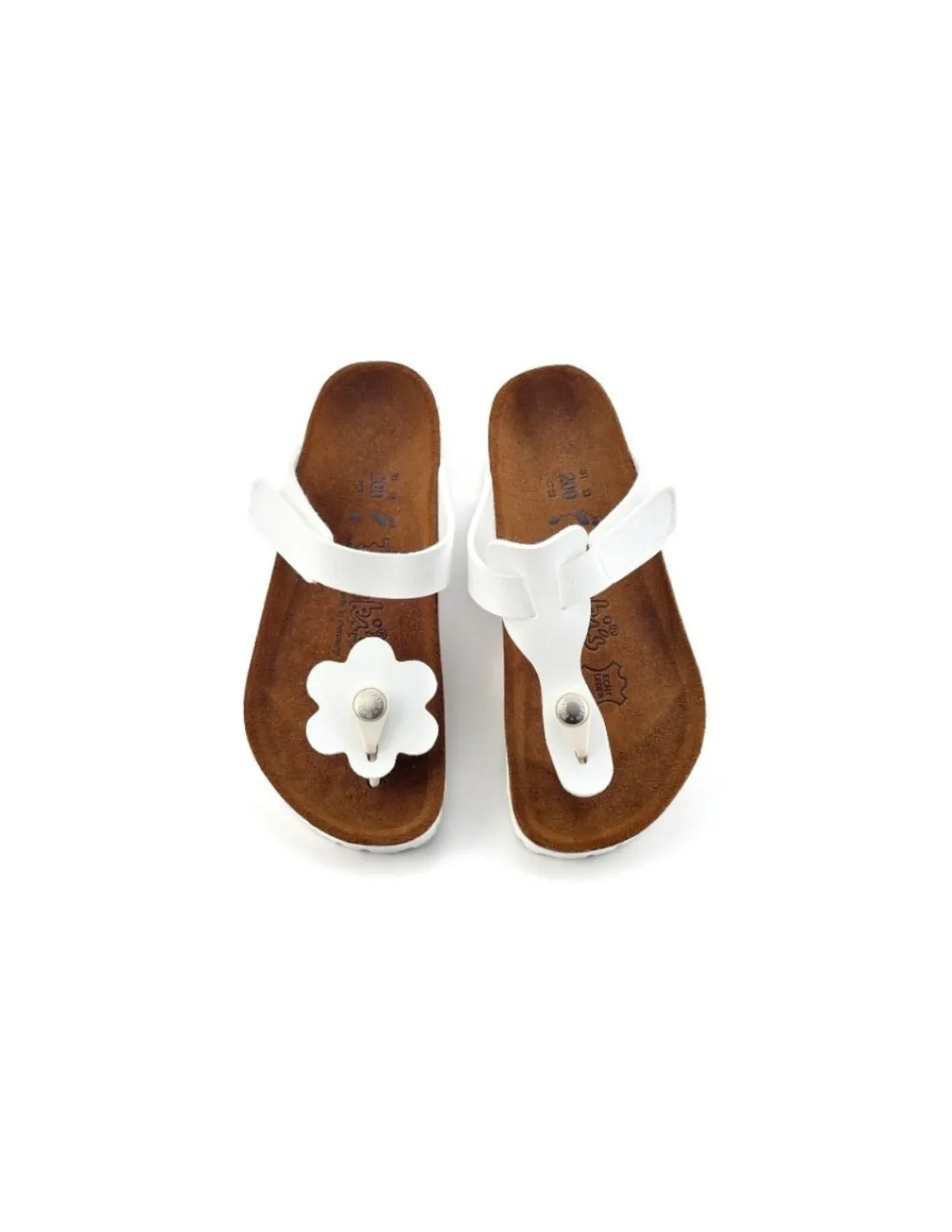 Damskie Birkenstock _ BIRKI'S Tofino japonki z wymiennymi elementami bialy birkoflor