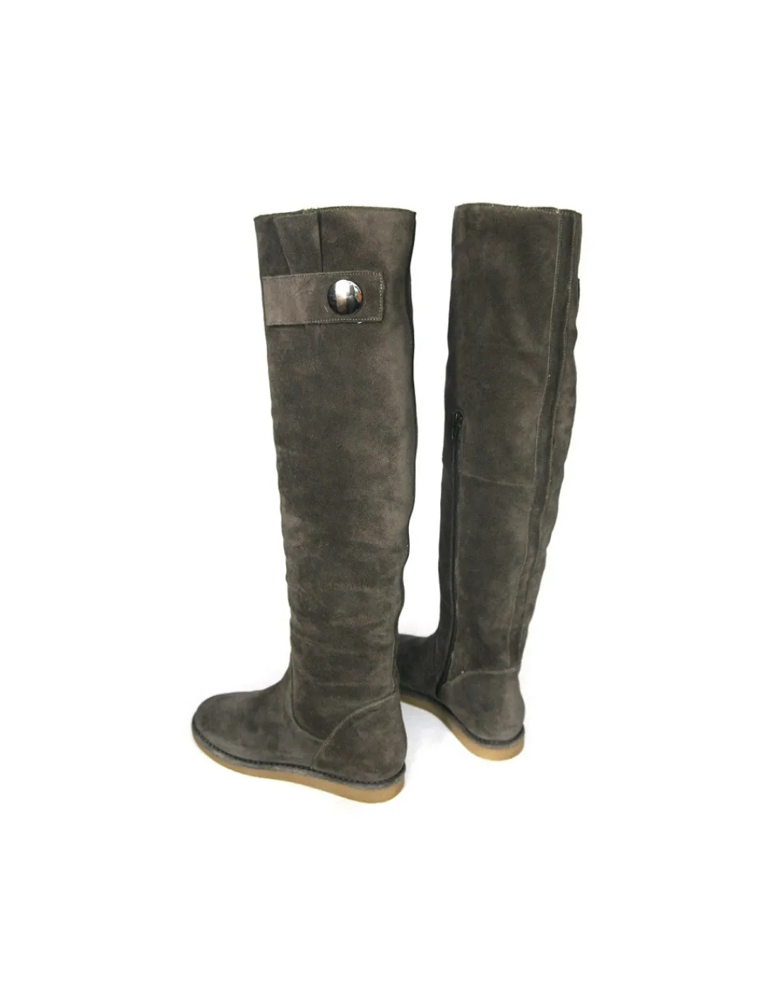 bruno_premi_kozaki_na_pla_2.webp Damskie Bruno Premi kozaki na plaskich zelowkach, wysokie na kolano, naturalny zamsz grafit