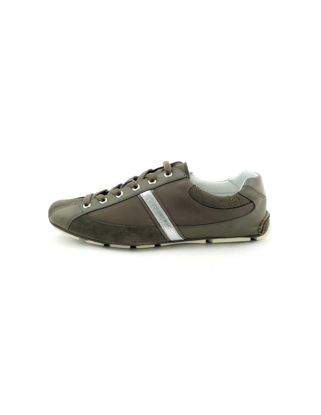 calvin_klein__sneakers_sz_3.webp Męskie Calvin Klein sneakers, sznurowane car shoes w kolorze khaki z nylonu, zamszu i skory w sportowym stylu