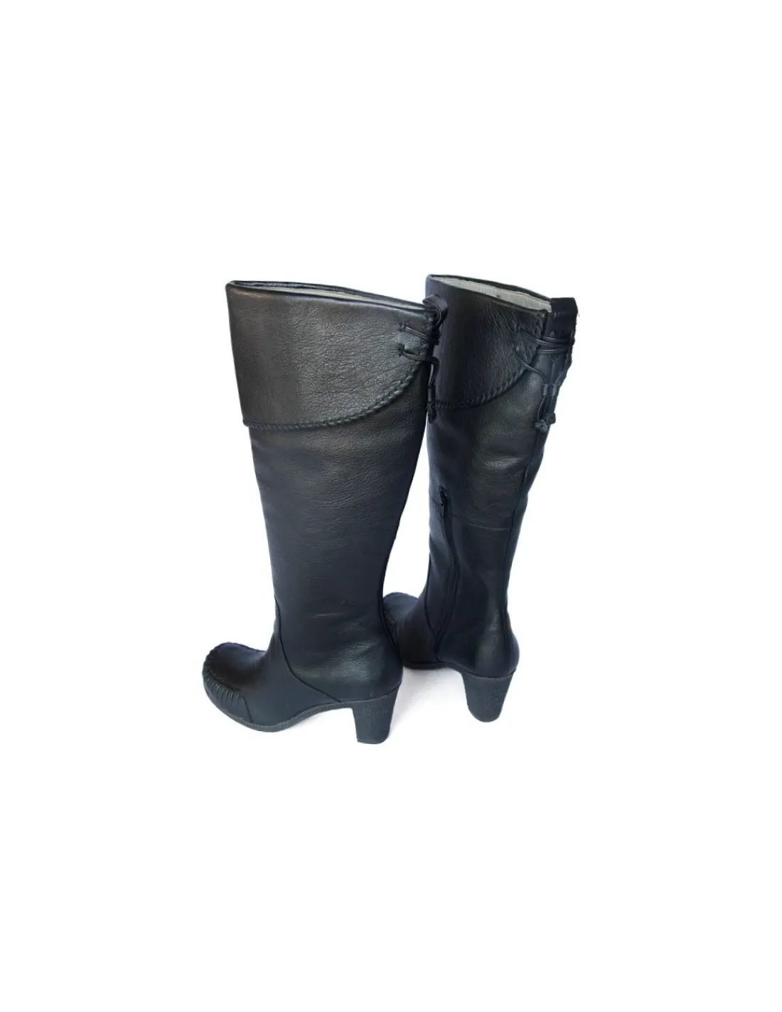 clarks__kozaki_czarna_sko_2.webp Damskie Clarks kozaki, czarna skora i cholewka z wywinietym kolnierzem, stabilne obcasy