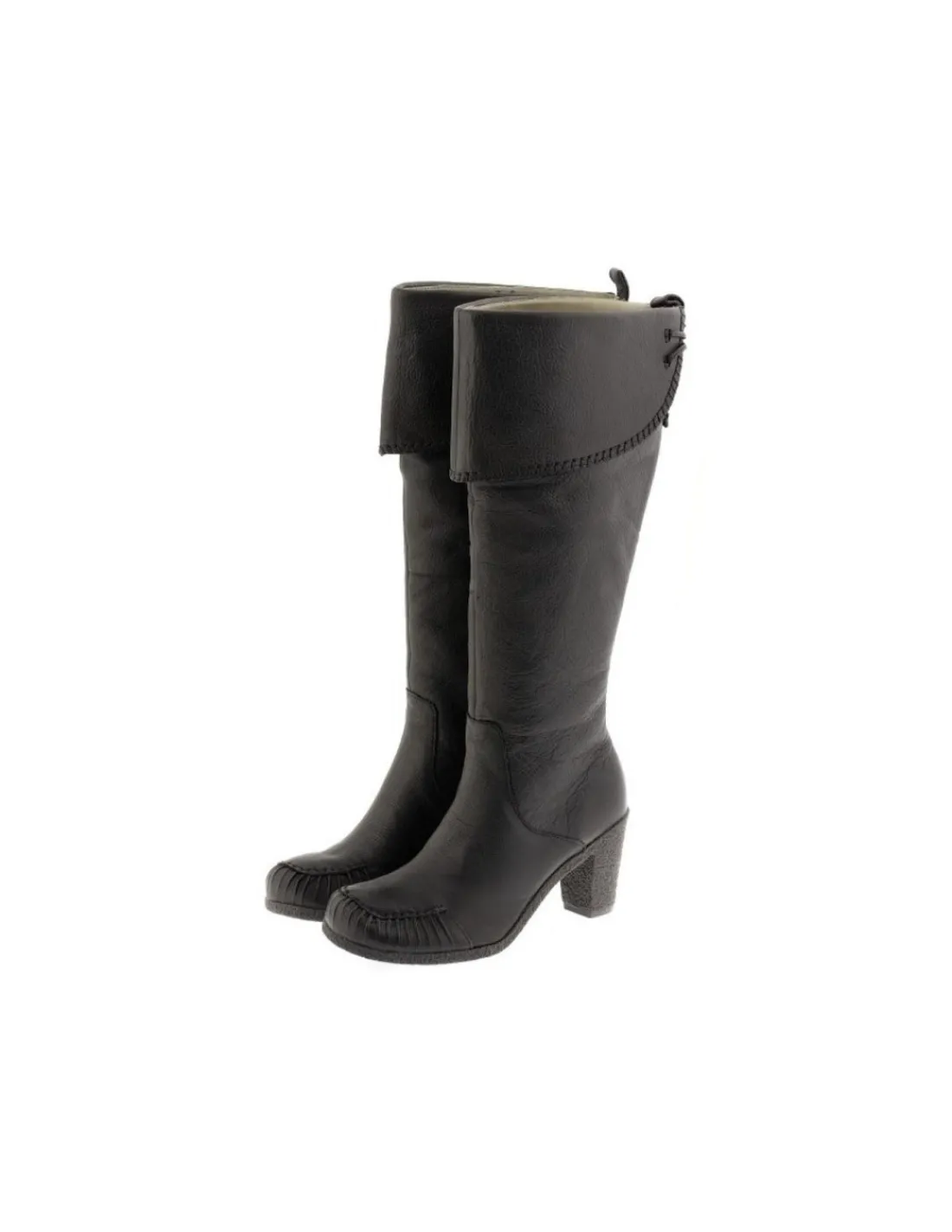 clarks__kozaki_czarna_sko_4.webp Damskie Clarks kozaki, czarna skora i cholewka z wywinietym kolnierzem, stabilne obcasy