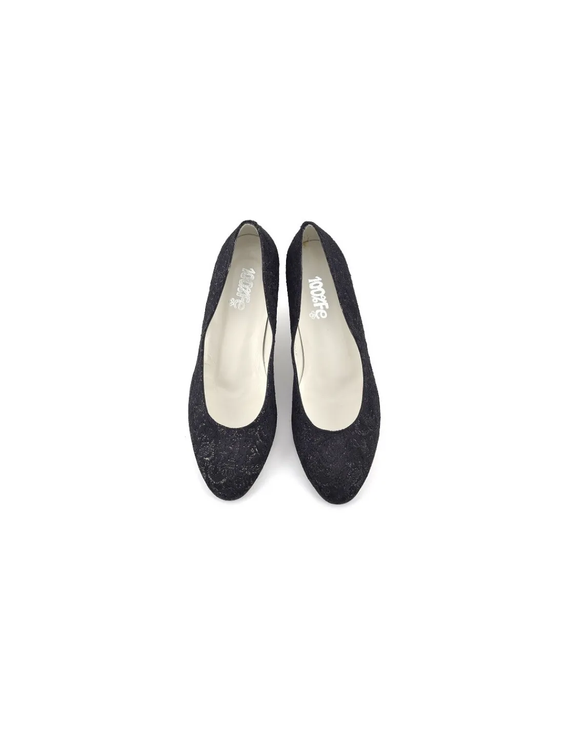 Damskie 100% Fe baleriny skora i jedwabny zakard z metaliczna nicia