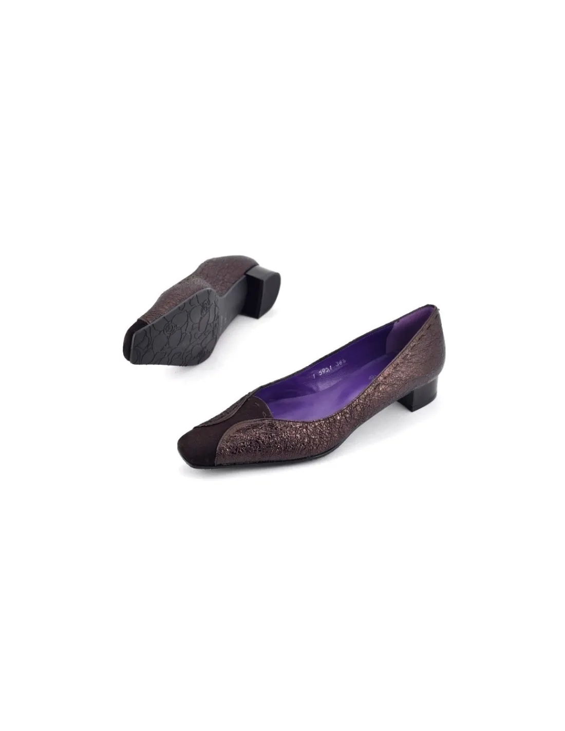 fe__czolenka_z_naturalne_2.webp Damskie 100% Fe czolenka z naturalnej skory i zamszu w brazowej tonacji