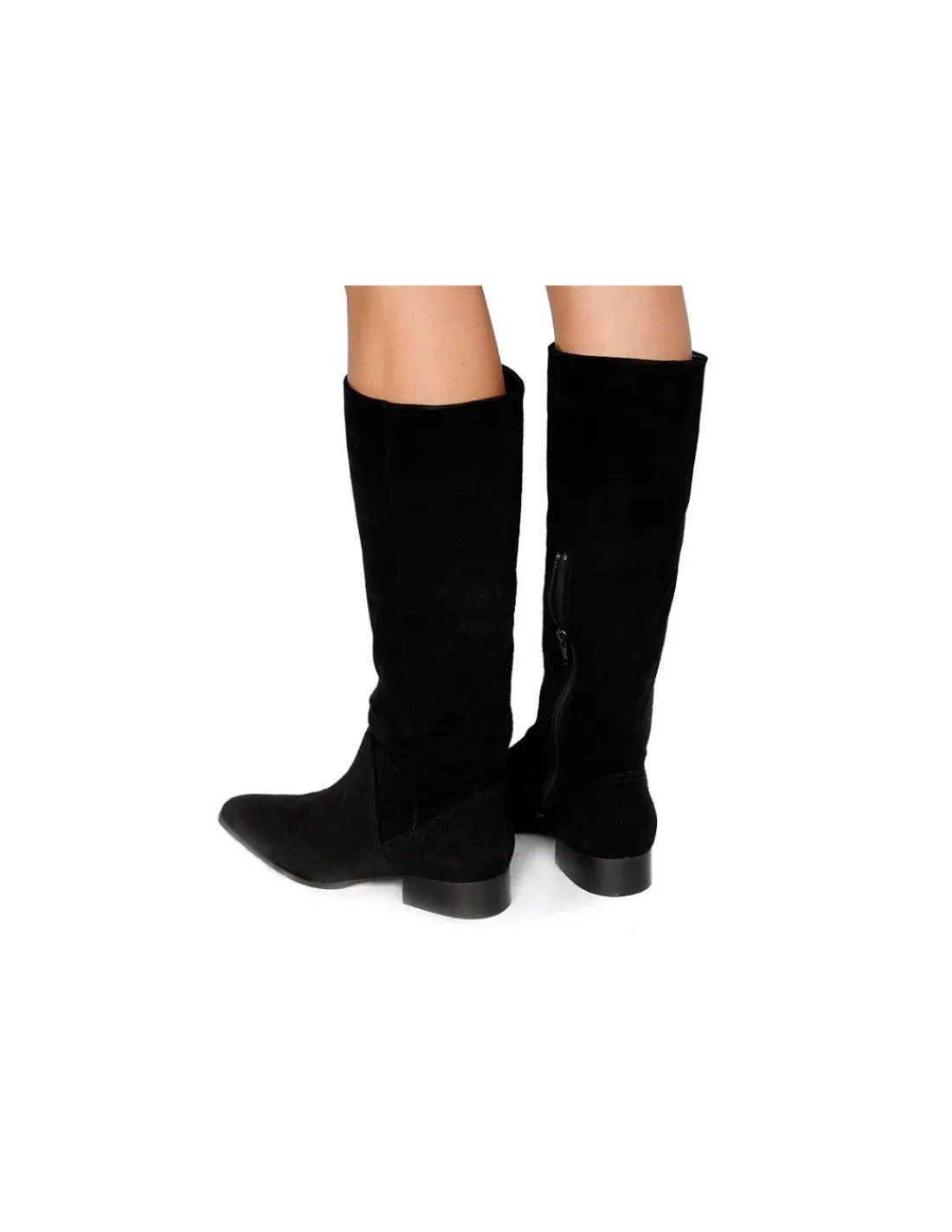 fe__kozaki_czarny_natura_3.webp Damskie 100% Fe kozaki, naturalny zamsz z wywijana lakierowana cholewka