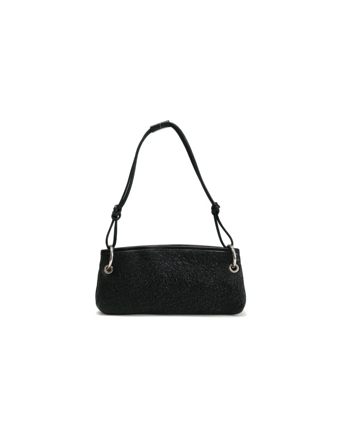 100% Fe wyjatkowa strukturalna czarna skora wulkaniczna, zgrabna kopertowka