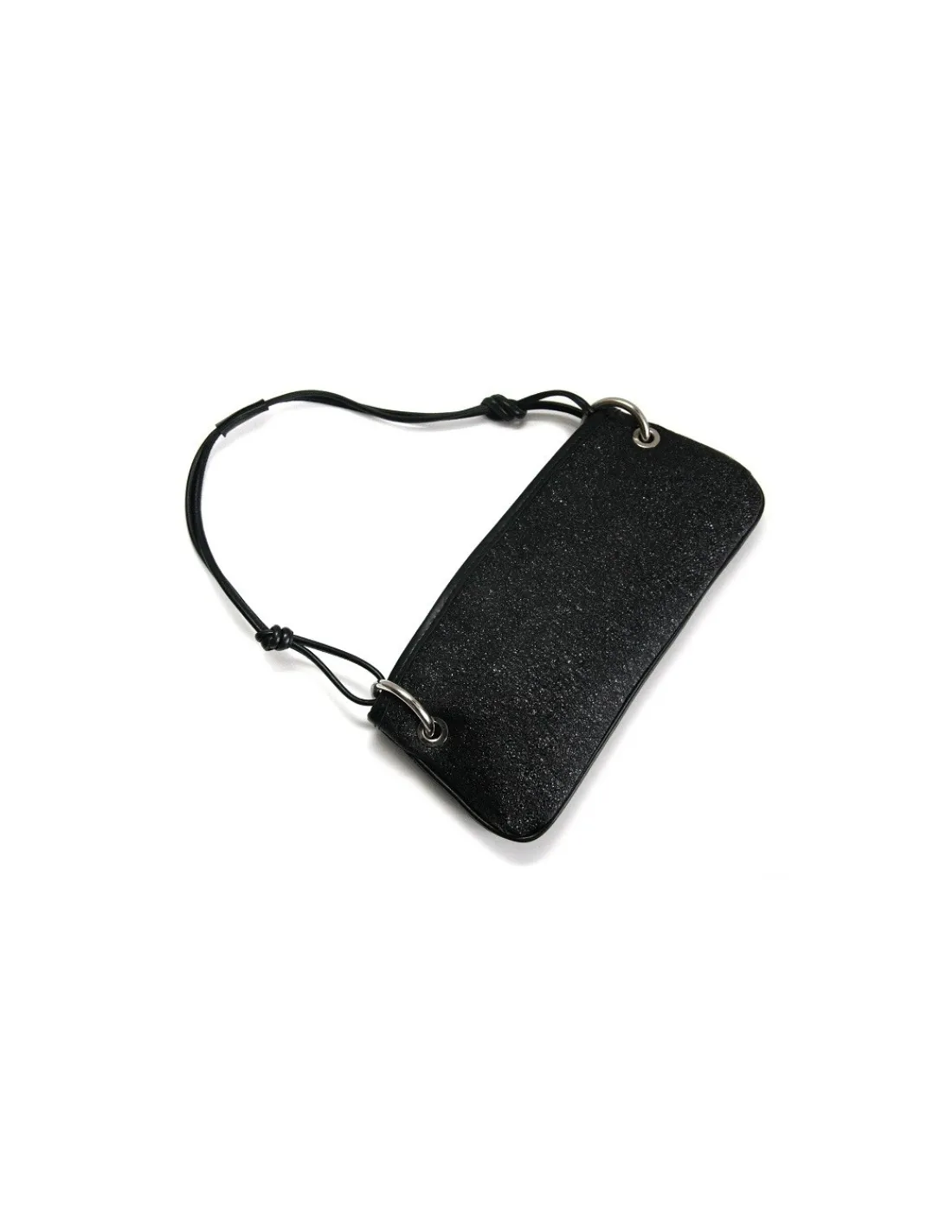 100% Fe wyjatkowa strukturalna czarna skora wulkaniczna, zgrabna kopertowka