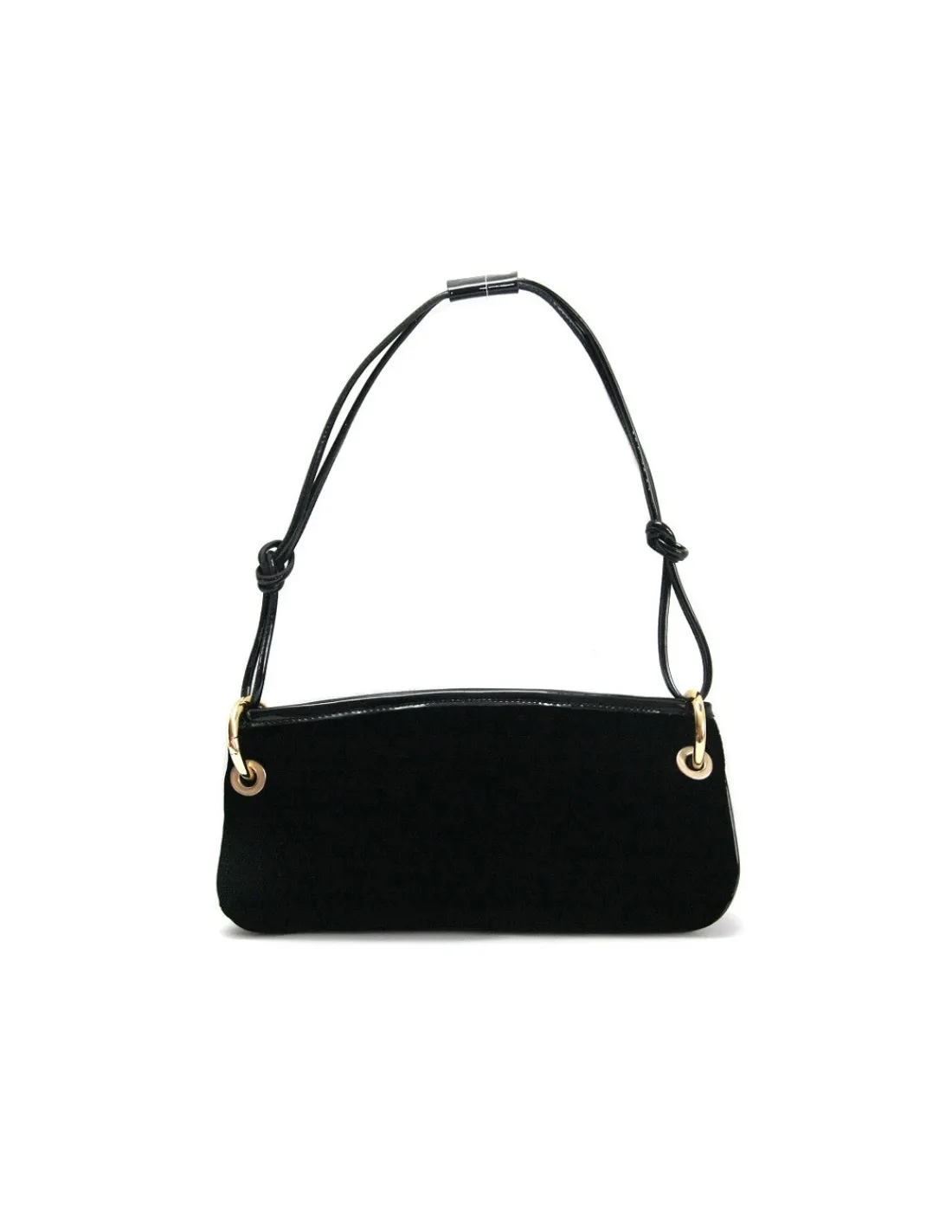 100% Fe welur niewielka kopertowka wykonczona czarna lakierowana skora