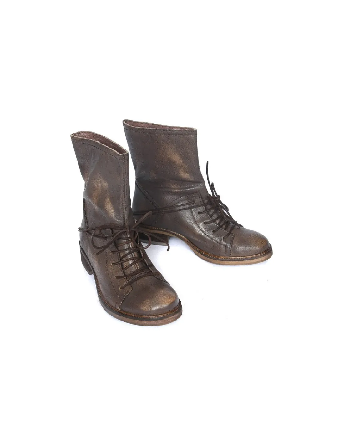 felmini_botki_caloroczne__4.webp Damskie Felmini botki caloroczne wsuwane bez zamka z ozdobnym sznurowaniem, skorzane biker boots