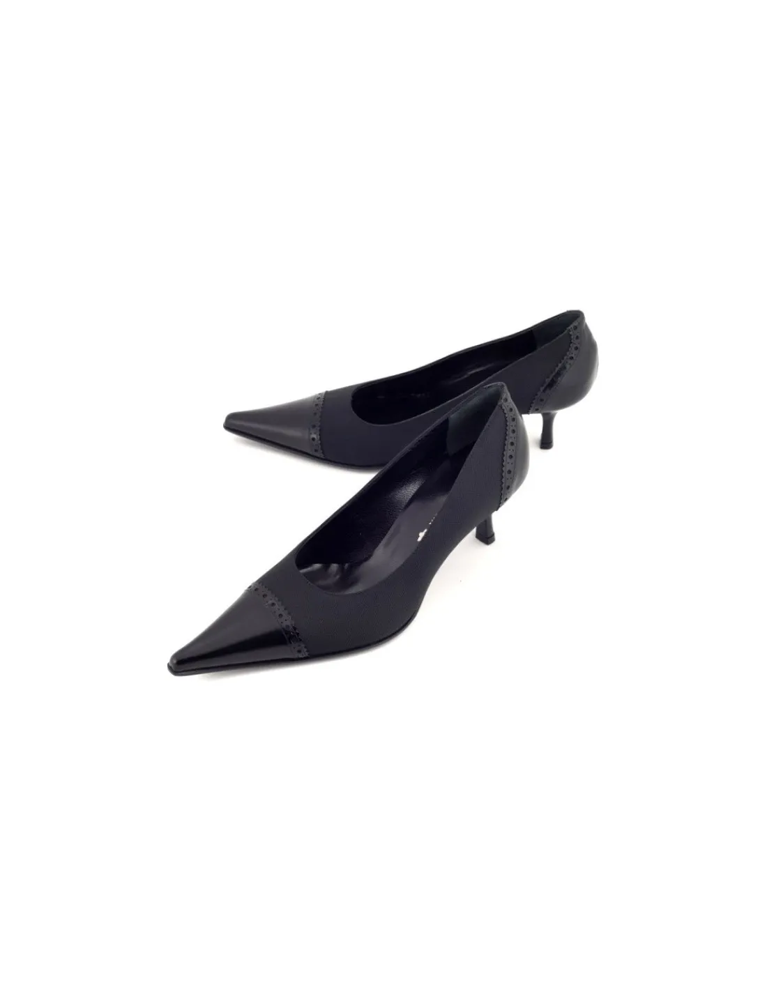 Damskie Guido Sgariglia czolenka, klasyczna linia na niskich szpilkach z cap toe ( odciety nosek )