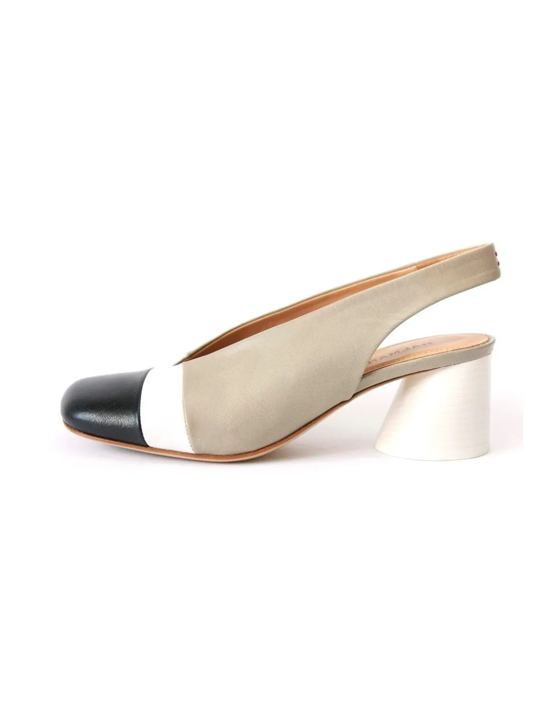 halmanera_slingback_czole_5.webp Damskie Halmanera slingback, czolenka bez piet z miekkiej skory w trzech kolorach na bialych obcasach