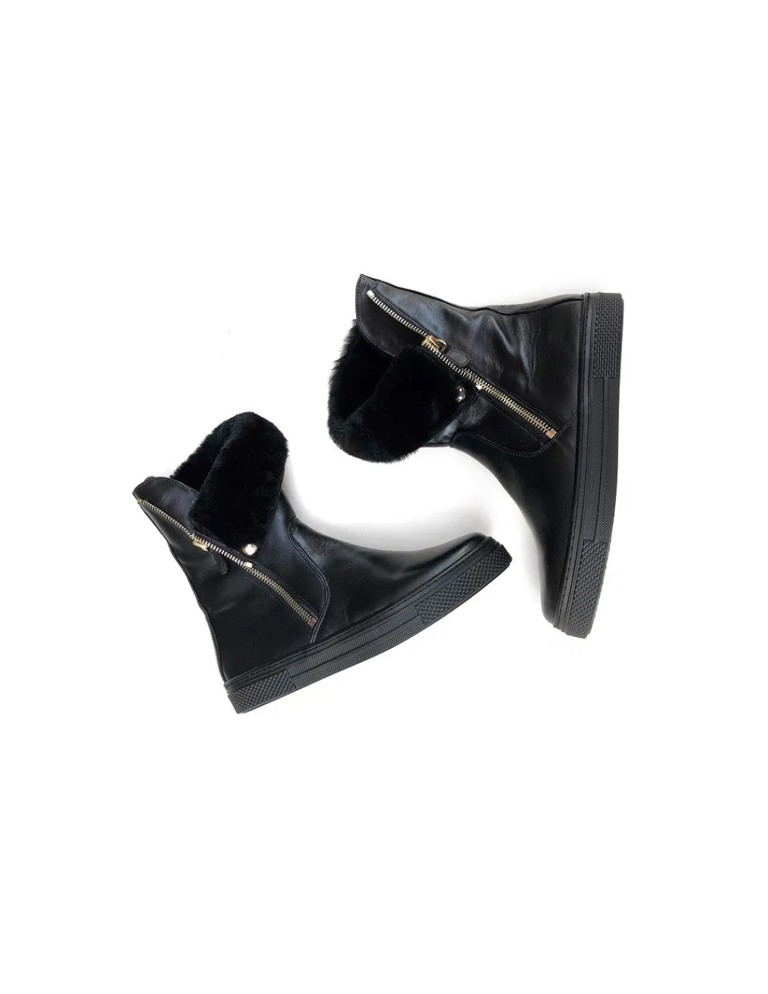 hassia__botki_czarne_skor_5.webp Damskie Hassia botki czarne skorzane w stylu casual, plaskie zelowki jak trampki