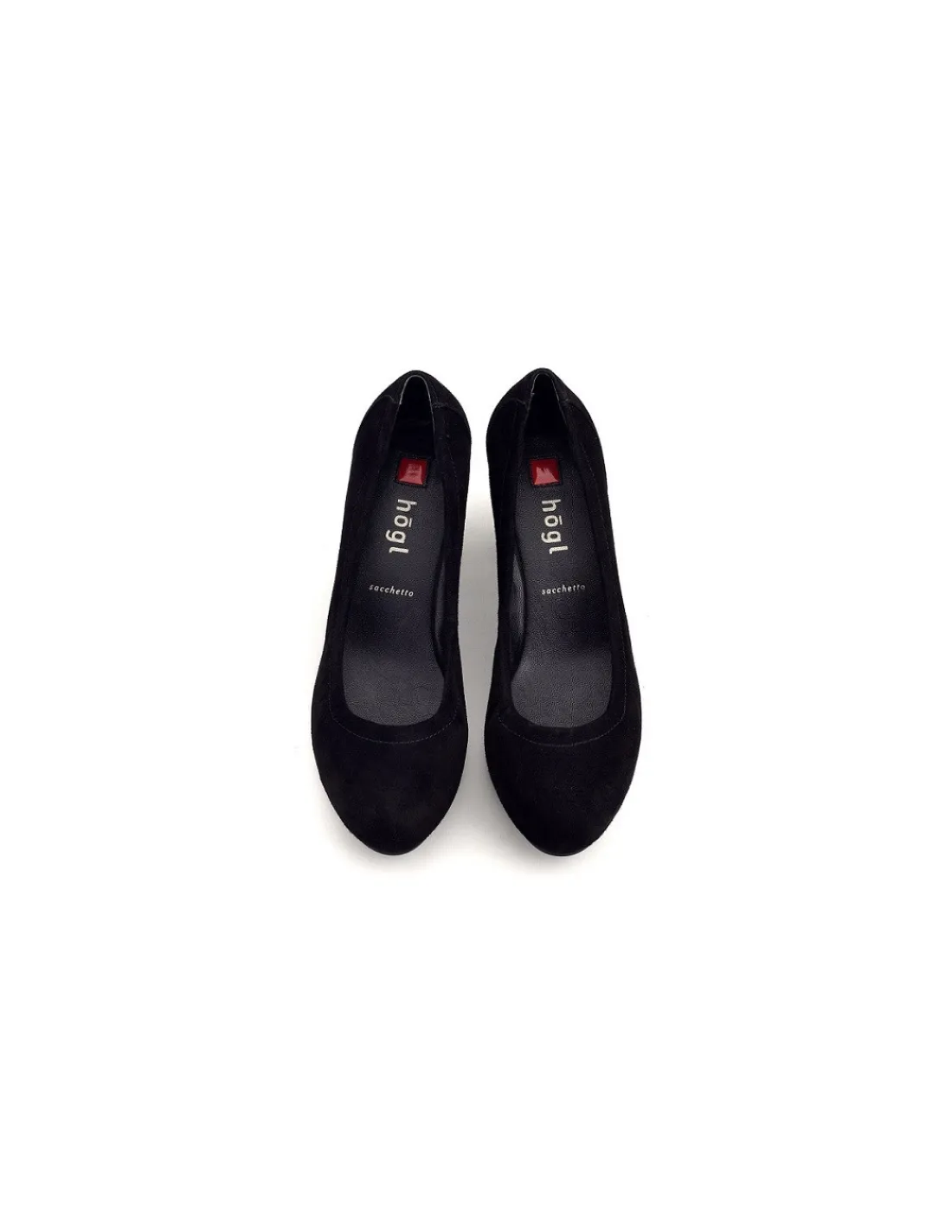 Damskie HOGL czolenka czarne zamszowe specjalna linia "soft", lekkie ikomfortowe