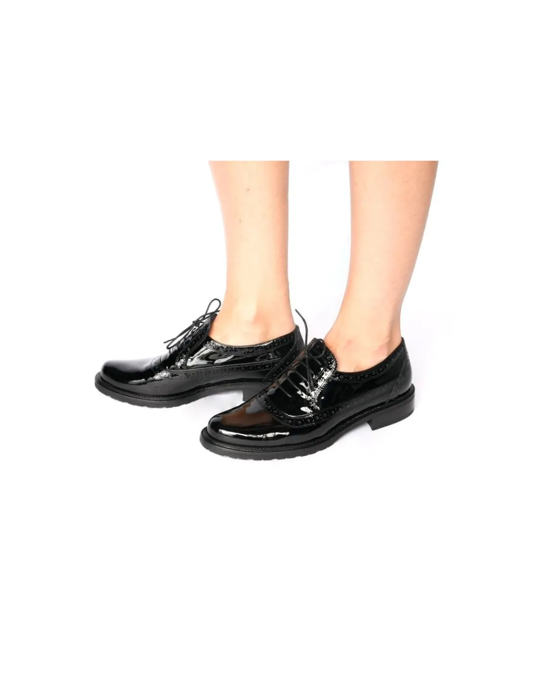 hogl__polbuty_wsuwane_lak_2.webp Damskie HOGL polbuty wsuwane, lakierowana czarna skora, komfortowe plaskie obcasy