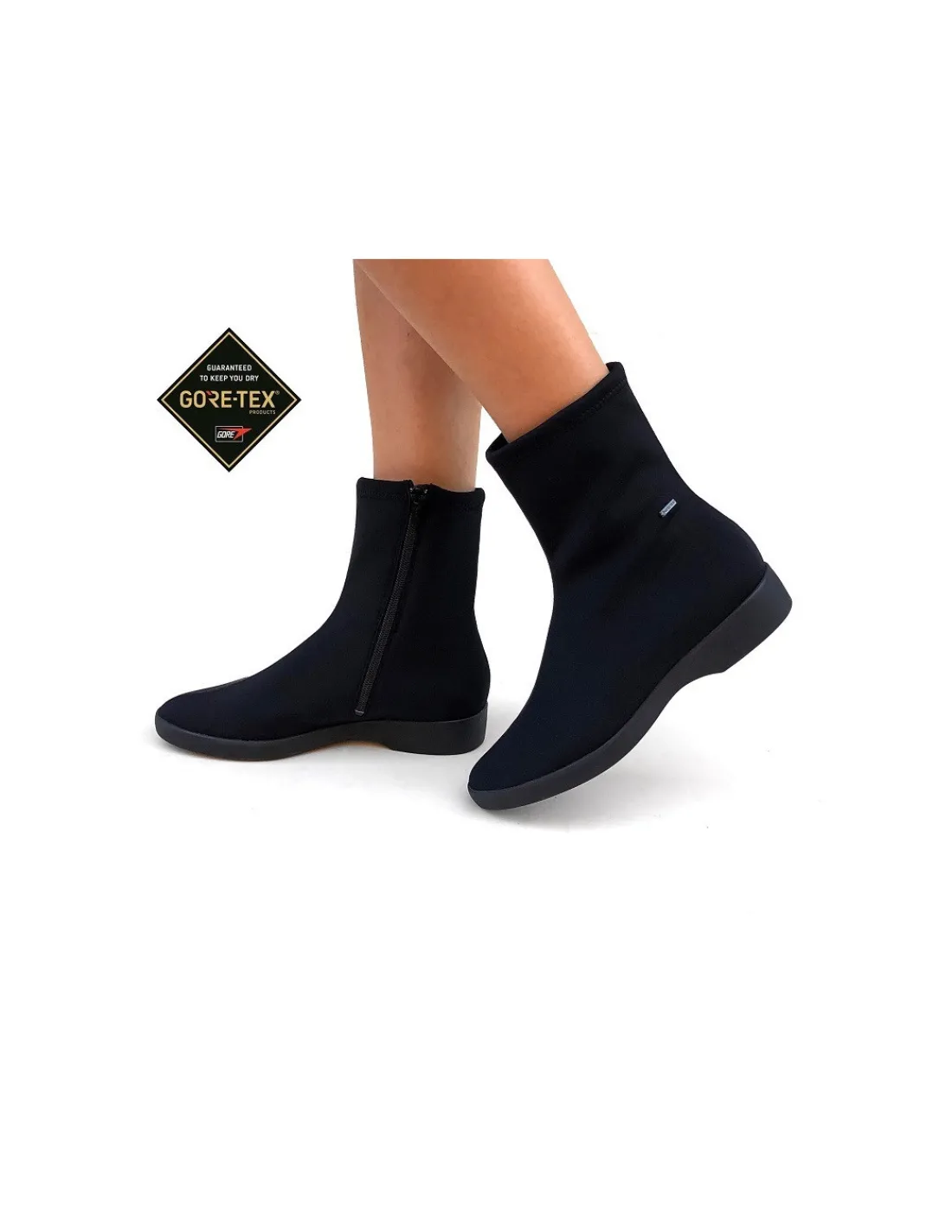 Damskie HOGL botki casual, stretch z membrana Gore-Tex i gumowe zelowki bez wyodrebnionych obcasow