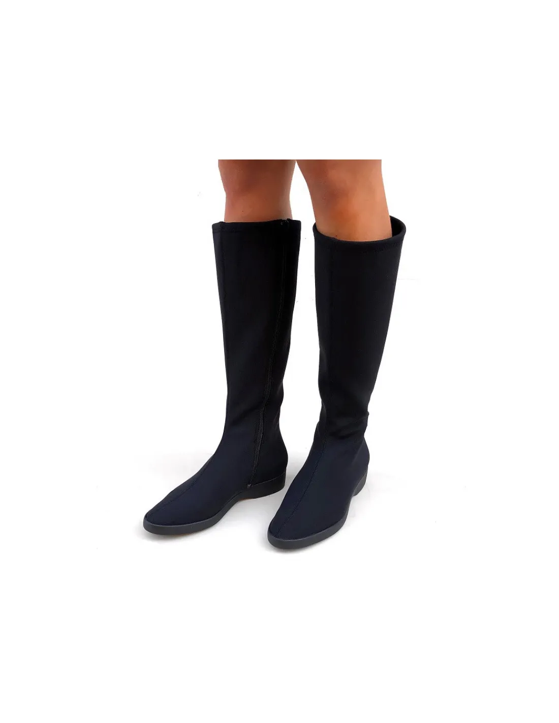 Damskie HOGL kozaki casual stretch z zamkiem, membrana Gore-Tex i komfortowe gumowe plaskie zelowki