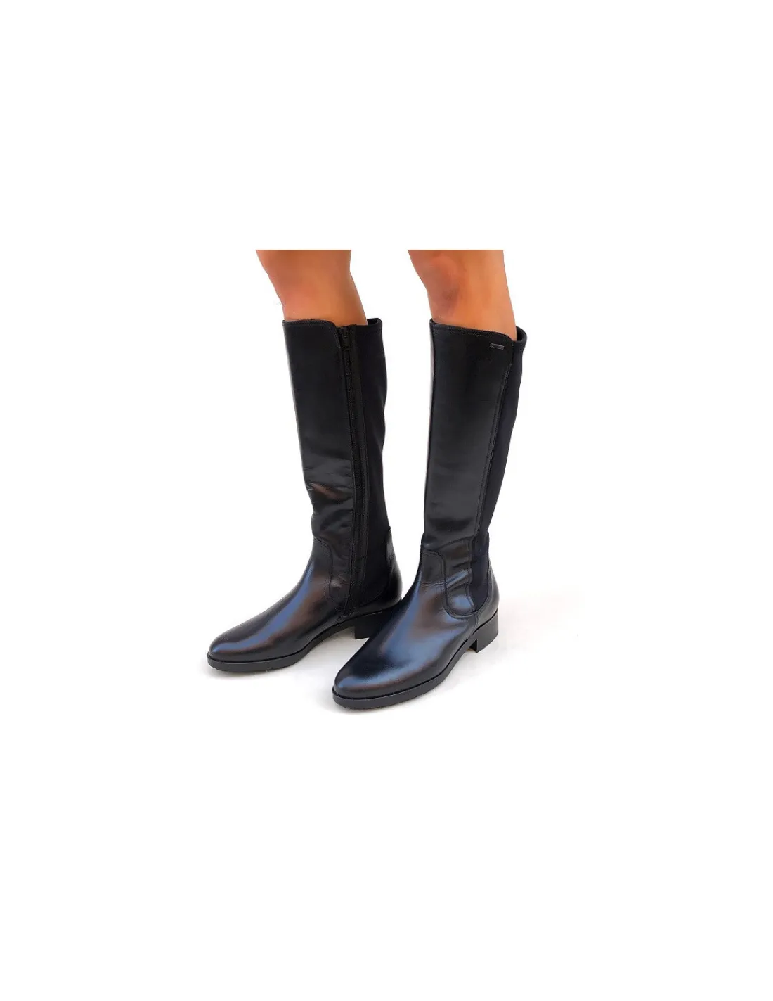 Damskie HOGL kozaki czarna naturalna skora i stretch, membrana Gore-Tex, madra klasyka