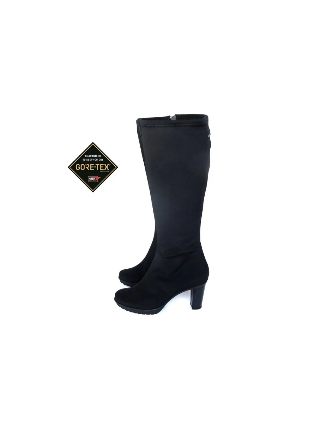 Damskie HOGL kozaki stretch, skora i membrana Gore-Tex , na stabilnych obcasach i niewielkiej platformie