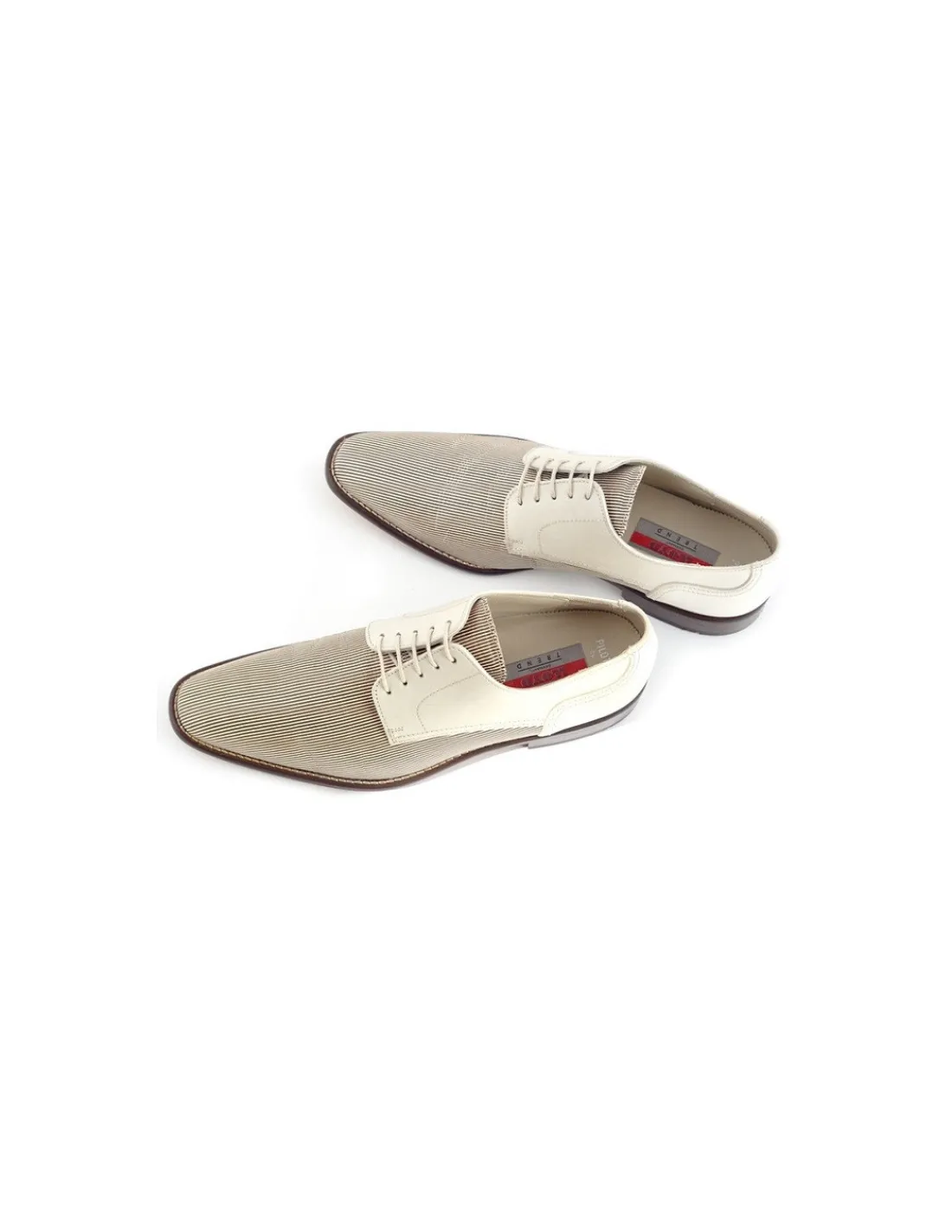 Męskie Lloyd polbuty derby w calosci skorzane, w paseczki w jasnej kolorystyce, unikat 2 gat