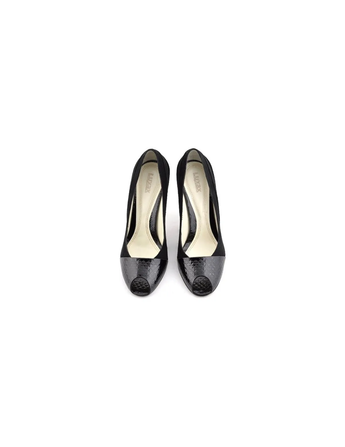 luxax__czolenka_opentoe_n_3.webp Damskie Luxax czolenka open-toe, na szpilkach, naturalny zamsz i skora lakierowana