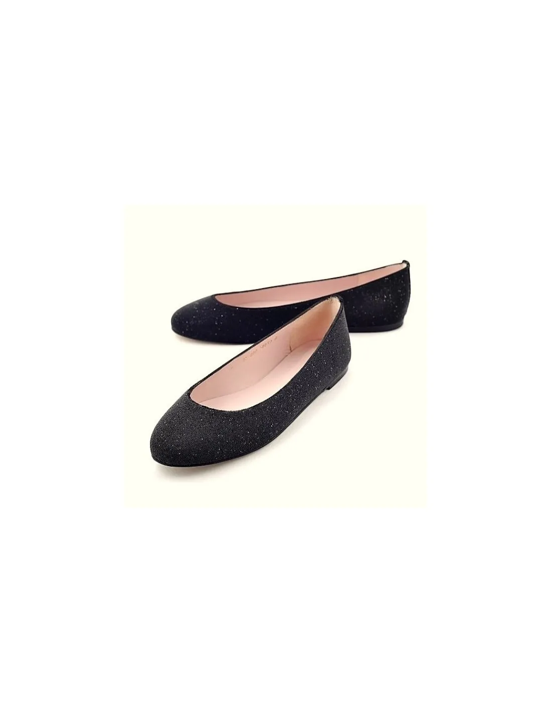 Damskie Mascaro baleriny w calosci krysztalki Swarovski, czarne wizytowe plaskie, unikat hand made