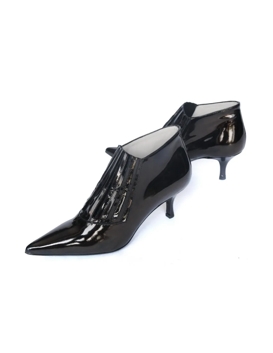 nebuloni_botki_sztyblety__4.webp Damskie Nebuloni botki sztyblety z lakierowanej czarnej skory na niskich szpileczkach