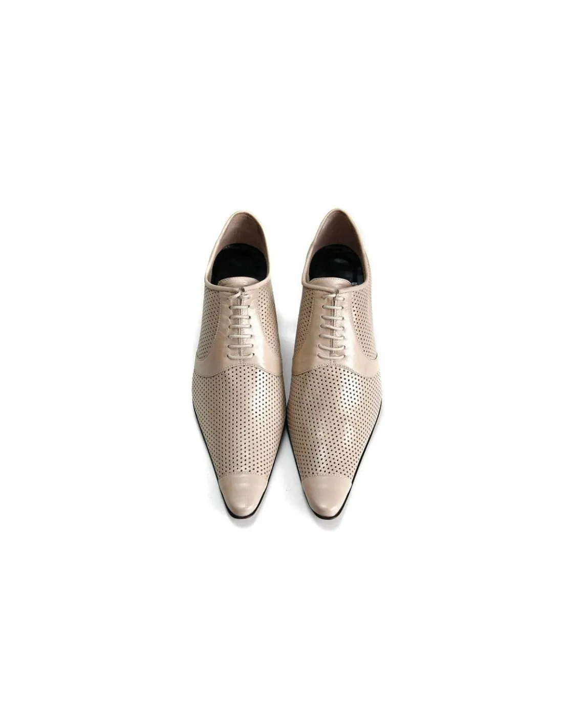 Damskie Obeline polbuty oxford, bezowa azurowa skora miekka komfortowa forma