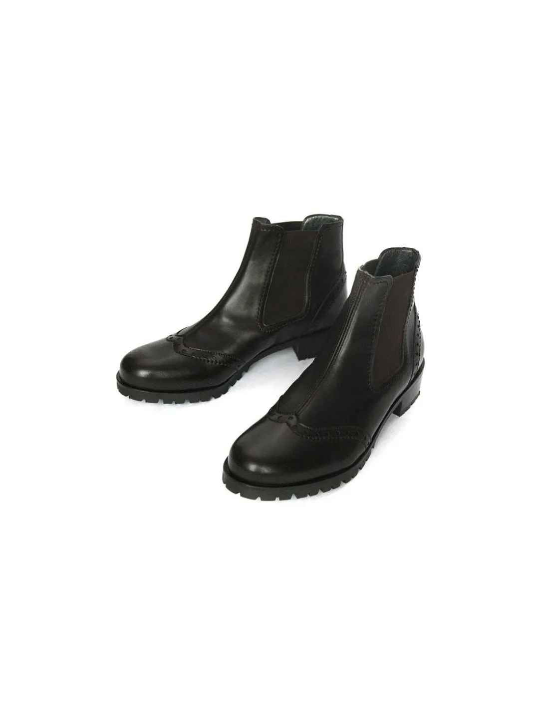 Damskie Peter Kaiser botki sztyblety, chelsea boots klasyka, czarna skora, zelowki typu wibram