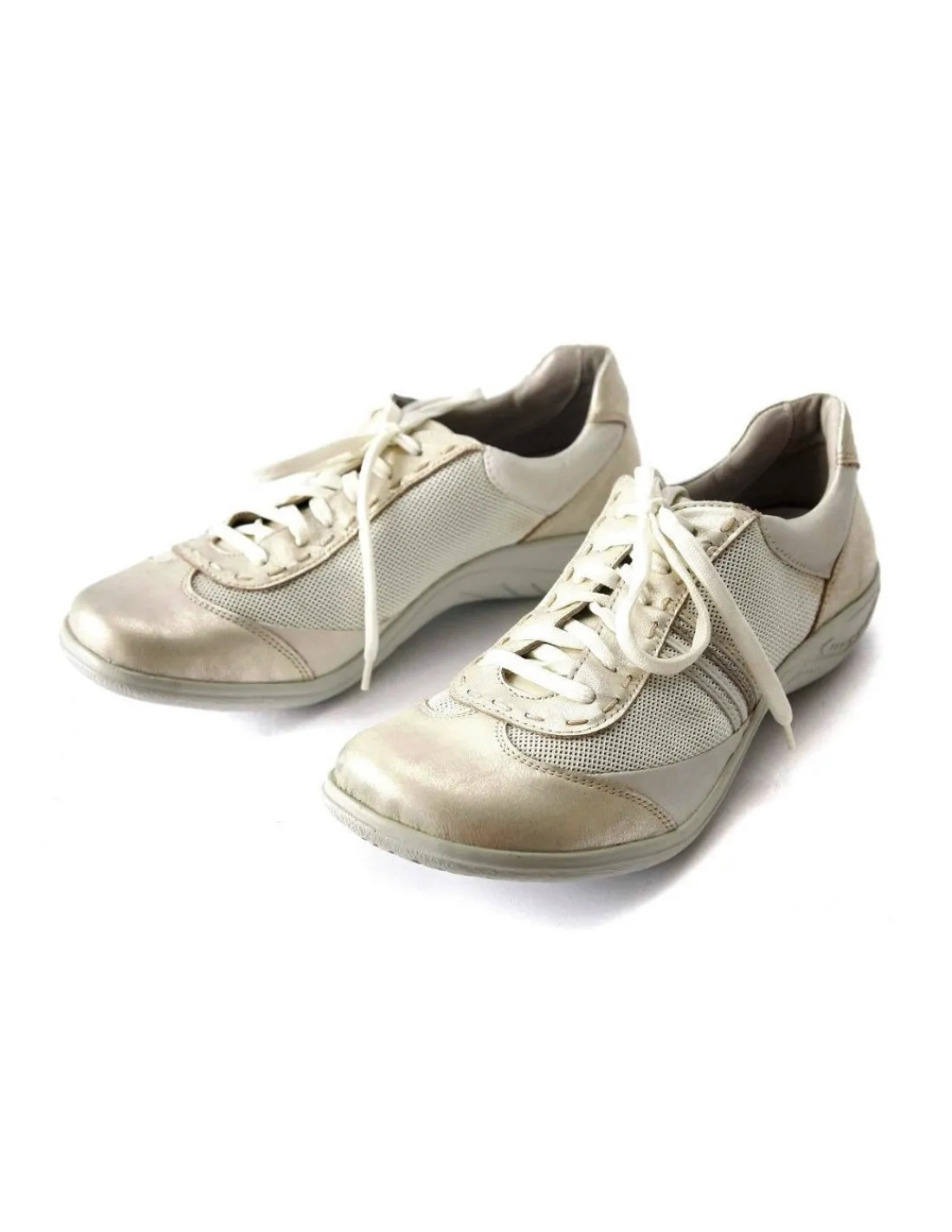 Damskie Romika _ Romotion sneakers z profilowanym wnetrzem, skora naturalna antykowana platyna