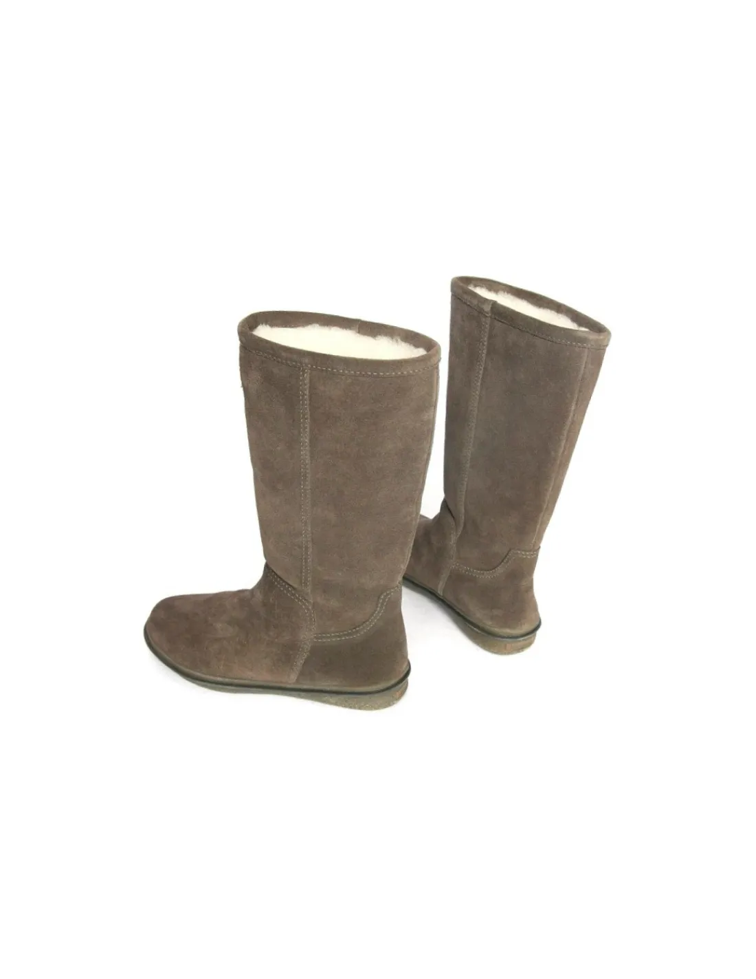 Damskie Romika kozaki, botki grafitowa szarosc, skorzane ocieplone naturalnym kozuchem