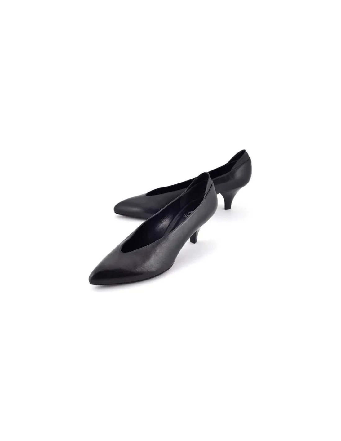 Damskie Sinela czarne czolenka wylacznie z naturalnych skor , zgrabna forma stabilne obcasy