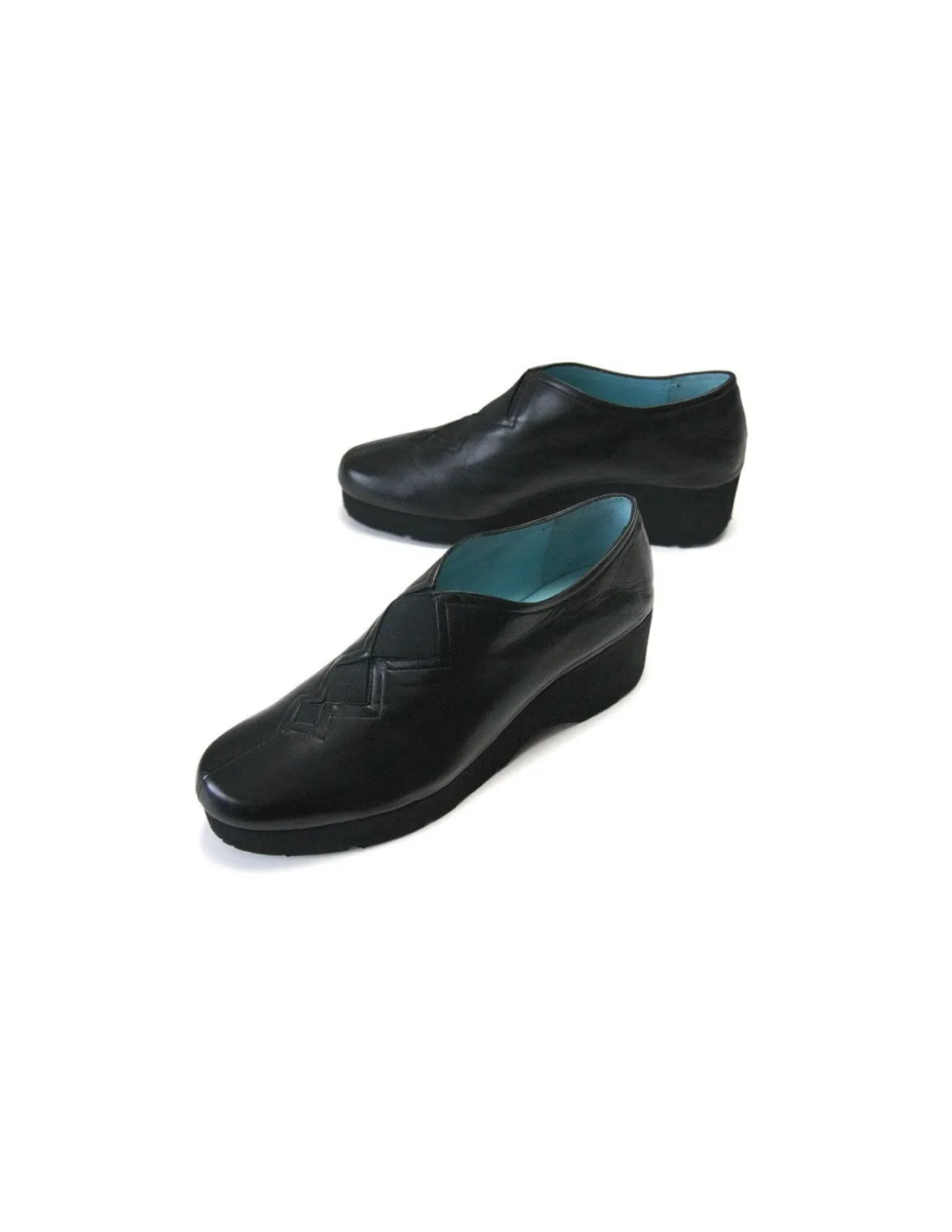 Damskie Thierry Rabotin polbuty wsuwane z miekkiej naturalnej skory nappa na niewielkiej lekkiej platformie